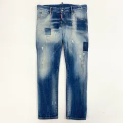 31a26 DSQUARED2 ディースクエアード girl cropped jean ダメージ加工 デニムパンツ ボトムス ジーンズ イタリア製 S75LA0908 36 インディゴ コットン レディースo07tのサムネイル