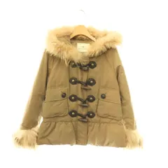 グレースコンチネンタル GRACE CONTINENTAL ダウン ファー ダッフルジャケット ジップアップ 36 ブラウンベージュ /HK ■OSのサムネイル
