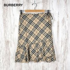 Y2Kバーバリーズブルーレーベル ノバチェック プリーツ ラップスカート ウール 00s BURBERRY BLUE LABEL バーバリーブルーレーベル ノバチェック