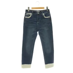 パシオーネ PASSIONE デニムパンツ ジーンズ ボア テーパード クロップド 36 インディゴ /HS ■OSのサムネイル