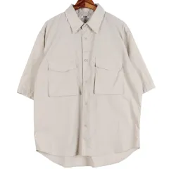 UNIQLO U リップストップ 半袖 シャツ L / k4295