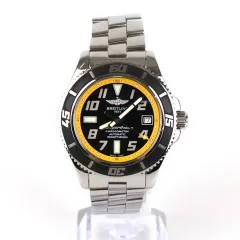 中古ブランド ブライトリング SUPER OCEAN 옐로우 メンズ スチール 腕時計 42MMのサムネイル