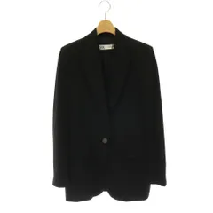 ザラ ZARA テーラードジャケット シングル 総裏地 EUR XS ブラック /CX ■OS