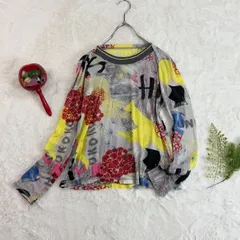 TRUNK HIROKO KOSHINO トランク ヒロココシノ 長袖 カットソー グラフィック デザイン マルチカラー  ロゴプリント Y2K レディースのサムネイル