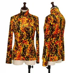 ジャンポールゴルチエ クラシックJean Paul GAULTIER CLASSIQUE スプラッシュプリントベルベットトップス 黄黒赤40のサムネイル