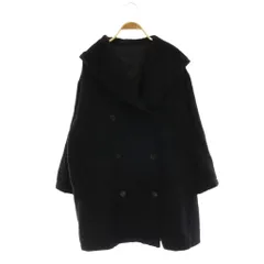 コムサデモード COMME CA DU MODE アルパカシャギーダブルブレストコート アウター ロング 総裏地 ブラック /DO ■OSのサムネイル