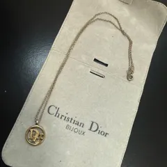 Christian Dior クリスチャンディオール　 Diorロゴラウンドトップネックレス　ゴールドカラー　ビンテージ