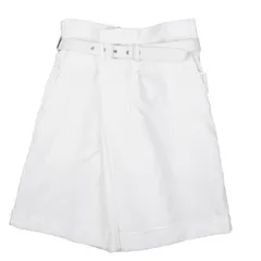 コムデギャルソンCOMME des GARCONS エステル折り返しデザインハーフパンツ 白Sのサムネイル