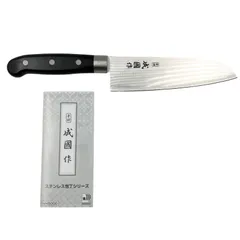 成國作 三徳包丁 16.5cm NH5000 下村工業 ステンレス包丁 日本製 食洗機対応 一体型 衛生面重視 家庭用 調理器具 美品 【MY0519】のサムネイル