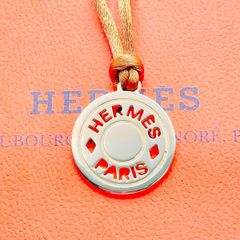 希少 HERMES エルメス ゾディアック ネックレス シルバー レザー