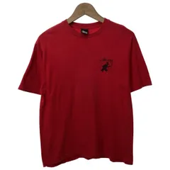 【中古】　STUSSY　Tシャツ　半袖　トップス　クルーネック　ロゴT　ブランドロゴ　プリント　ストリート　古着　/1100