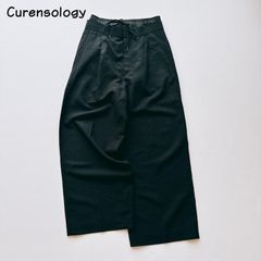 新品未使用【Curensology】コットンニーレングスハーフパンツ 黒