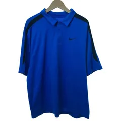 【中古】　NIKE　ポロシャツ　半袖　トップス　無地　ワンポイント　スウッシュ　刺しゅう　オーバーサイズ　スポーツウエア　古着　/7037