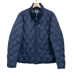 エーグル AIGLE ダイヤキルティング ダウンジャケット 裏地チェック柄 LARGE  紺 ネイビー /MZ ■ECD004のサムネイル