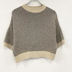 DAMA Collection　ダーマコレクション　コットンニットセーター　茶色　ブラウン　ベージュ　1サイズ　古着のサムネイル