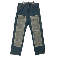 Lee パッチワークデニムパンツ 古布、ボロ、半纏ハギレ、刺し子、縞