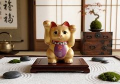 商売繁盛・金運UP】招き猫 貯金箱 縁起物 常滑焼 金運 幸運 開運 4号