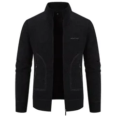ニットカーディガン メンズ カーディガン 立ち襟 ジップアップ カジュアル スタンドカラー アウター 防寒 あったか セーター カジュアル 秋冬 ビジネス #mfrzc