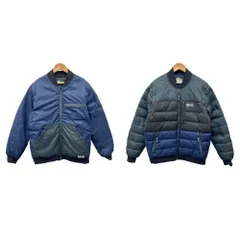 エディーバウアー EDDIE BAUER リバーシブル ダウンジャケット ベスト 上着 S ブルーグレー バイカラー 長袖 ツートンカラー キルティング /AY ■GY99