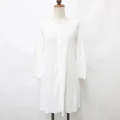 タバサ TABASA ニット カーディガン 長袖 ロング ボートネック 白 オフホワイト のサムネイル