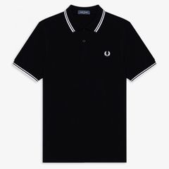 フレッドペリー ポロシャツ 半袖 黒 新品タグ付き FRED PERRY（フレッドペリー） タグ付き ポロシャツ 半袖 リネン混