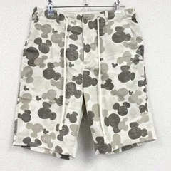 Disney　ディズニー　ハーフパンツ/ショートパンツ　総柄　茶色　ブラウン　Lサイズ　古着のサムネイル