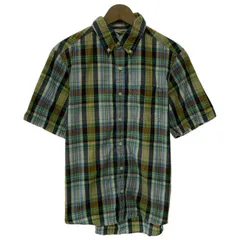 【中古】　Levi's　チェックシャツ　半袖　シャツ　トップス　ボタンダウン　胸ポケット　赤タブ　スモールe　サンプル品　アメカジ　古着　/1122