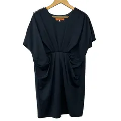 SunaUna(スーナウーナ) ワンピース サイズ38 M レディース美品  - ダークネイビー Vネック/半袖/ひざ丈/レースのサムネイル