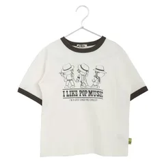 《新品》半袖リンガーTシャツ 80 90 100㎝ チャコール メイクユアデイ 子供服 半袖 M520122のサムネイル