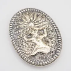X052 ヴィンテージ SILVER刻印 帯留め 女性 デザイン シルバー 和装小物