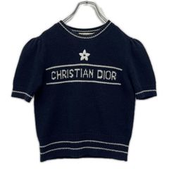 美品】Christian Dior 半袖 ニット スター ロゴ - メルカリ