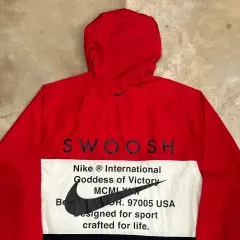 XL NIKE ナイキ ダブルスウッシュ レッド バイカラー ウィンドブレーカー