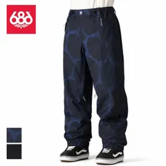 シックスエイトシックス スノーボードウェア パンツ メンズ ユニセックス 24-25モデル 型落ち 686 M4WN225 DOJO PANT ブラック ブルー L / XL (241131))