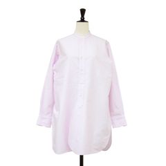 美品✨ BACCAコットンバックサテンスタンドカラーロングシャツM