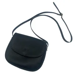 美品 Burberrys バーバリーズ ショルダーバッグ ワンショルダー レザー ブラック チェック柄 ラウンド ヴィンテージ レディース