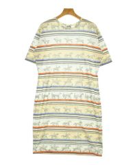 HERMES ロングシャツワンピース ベージュ・ブラウン ヴィンテージ
