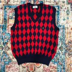 L Valentino ヴァレンティノ スポーツ アーガイル パータン ニット ベストのサムネイル