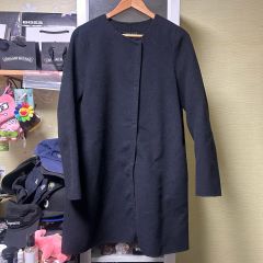 美品□レリアン□大きいサイズ13+□上品なノーカラーミディアム丈の