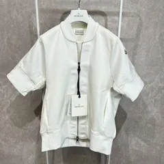 【美品タグ付き】 MONCLER モンクレール半袖異素材ジャンパージャケット白Sのサムネイル