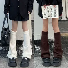 ルーズソックス レッグウォーマー レディース レッグカバー フレア ブーツカット ワイド 美脚 ロング 足首 ゆったり ハイソックス 可愛い ゆ#wiphq