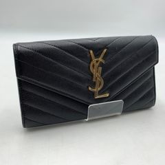 SAINT LAURENT 長財布 ブラック キルティング - メルカリ
