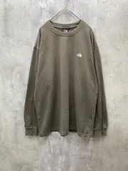 THE NORTH FACE ザノースフェイス ロングスリーブヌプシコットンティー Tシャツ カジュアル シンプル sizeL/カーキ ■◇ メンズ
