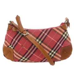 バーバリーブルーレーベル BURBERRY BLUE LABEL ショルダーバッグ ポシエット ノバチェック 赤 レッド ピンク /TK