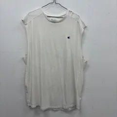 Y650 champion XL ホワイト ノースリーブTシャツ タンクトップ オーバーサイズ C マーク クルーネック 古着卸 アメリカ仕入のサムネイル