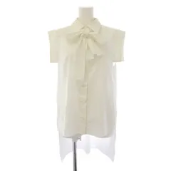 アドーア ADORE プレーンストレッチバックボウタイシャツ ブラウス ノースリーブ 38 白 531-2210605 /BM
