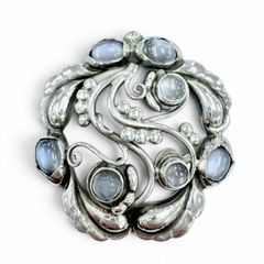 ジョージジェンセン 159 ムーンストーン ブローチ GEORG JENSEN - メルカリ