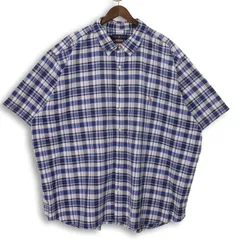 大きいサイズ メンズ4XB ラルフローレン RALPH LAUREN 半袖チェックシャツ 実寸胸囲178cm マルチカラー sc-0753