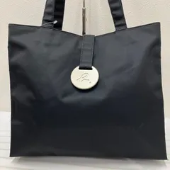 3615　agnes b. VOYAGE　アニエスベーボヤージュ　トートバッグ　ハンドバッグ　手提げ　ナイロン　軽量　レディース　ブラック　黒　シルバー金具