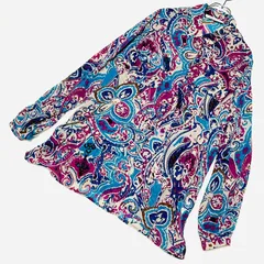 MARINA RINALDI マリナリナルディ 総柄 サイズ21 ３XL 長袖ブラウス 大きめ ゆったりのサムネイル