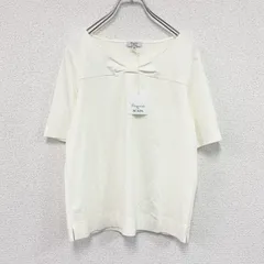 SCAPA　スキャパ　フロントリボン半袖Tシャツ　アイボリー　42サイズ　古着のサムネイル